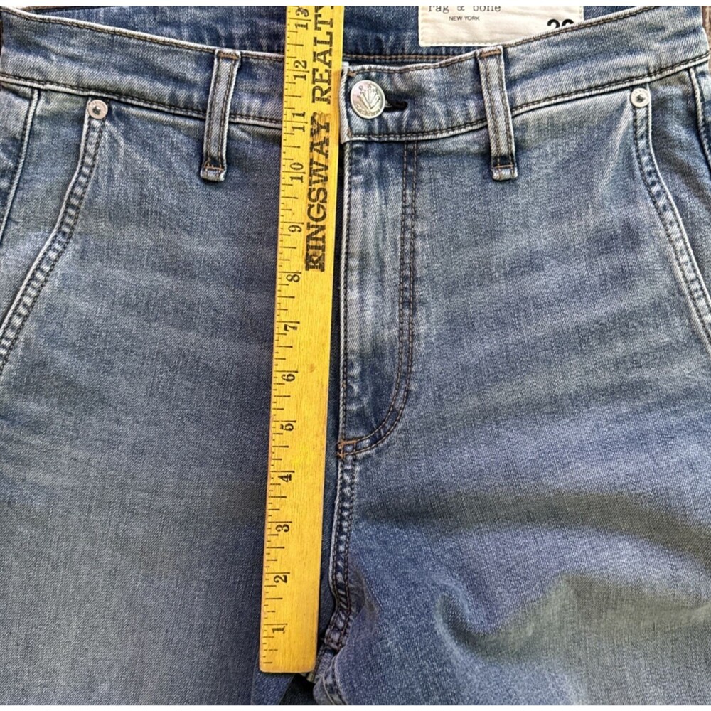 rag & bone Light Blue Wide Leg Flare Jeans - Picture 12 of 16